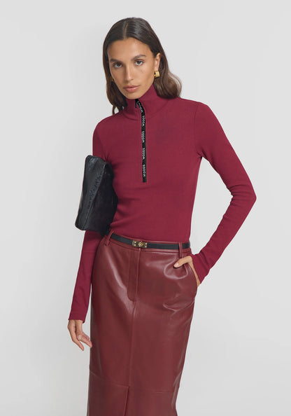 Woods Rib Turtleneck Sangria