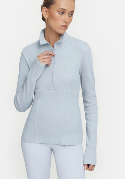 V&W Rib Longsleeve - Mist Blue