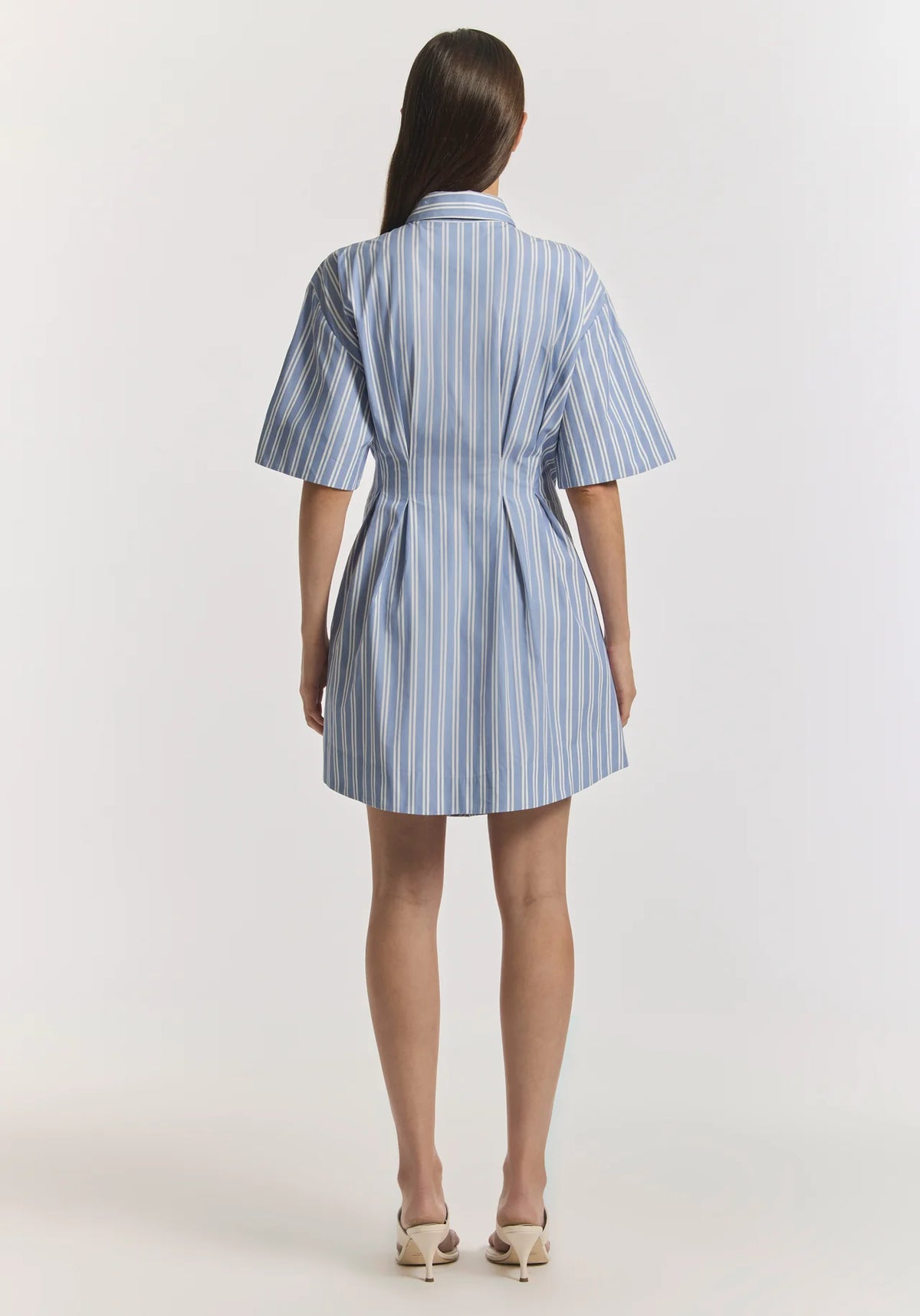 Peaches Dress Mist Stripe