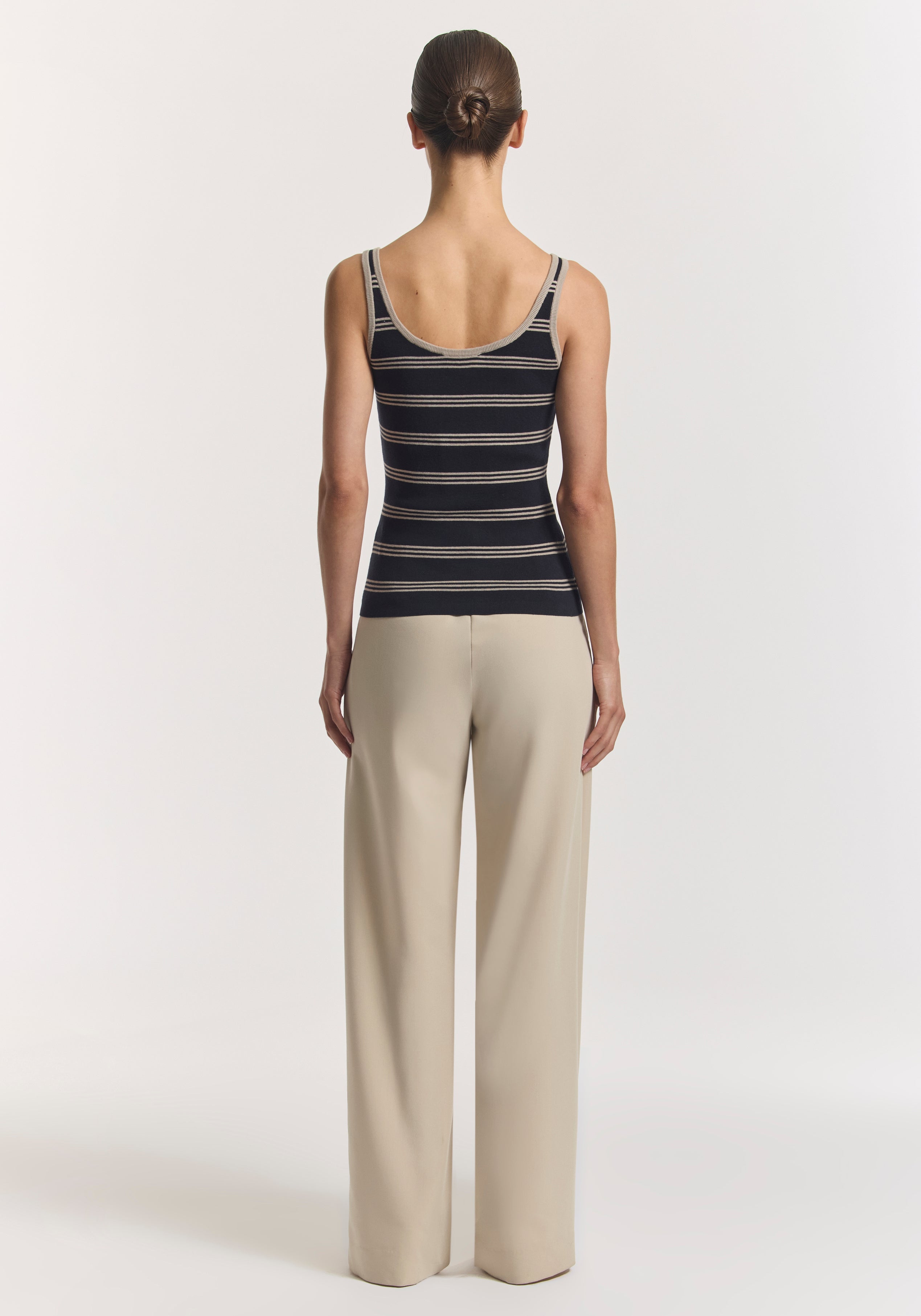 Sequence Tank Navy Stripe
