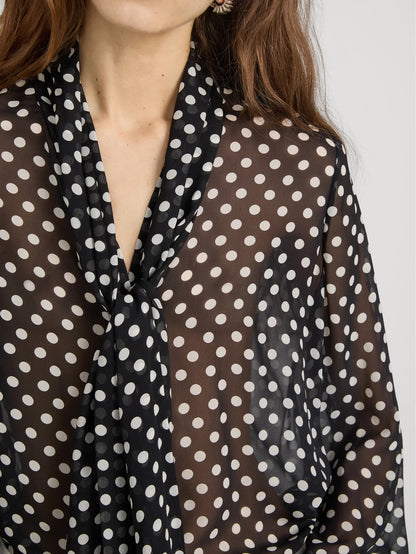 Nouvelle Polka Dot Blouse