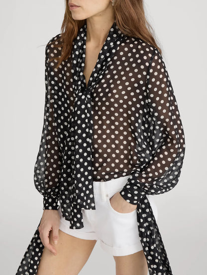 Nouvelle Polka Dot Blouse
