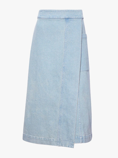 Iris Wrap Skirt Grey Indigo