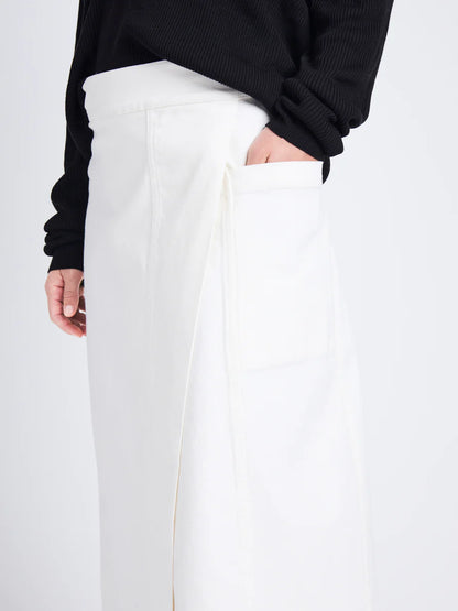 Iris Wrap Skirt Ecru