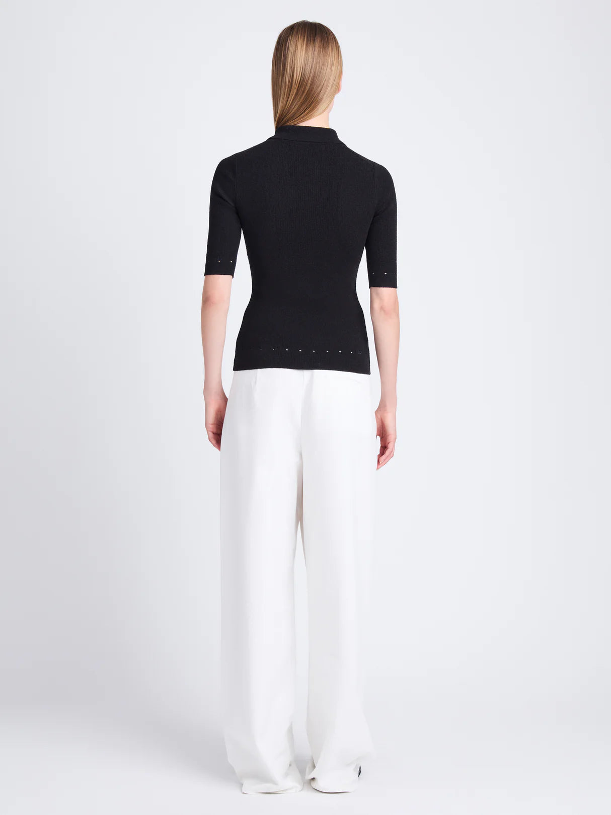 Spencer Knit Polo in Boucle Viscose