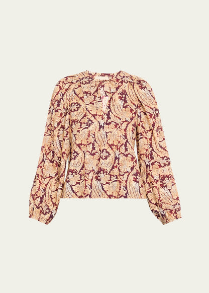 Brea Long Sleeve Blouse Amaranthus