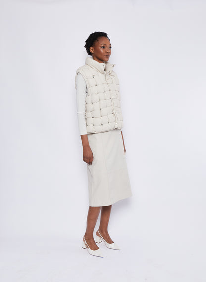Woven Vest Ivory