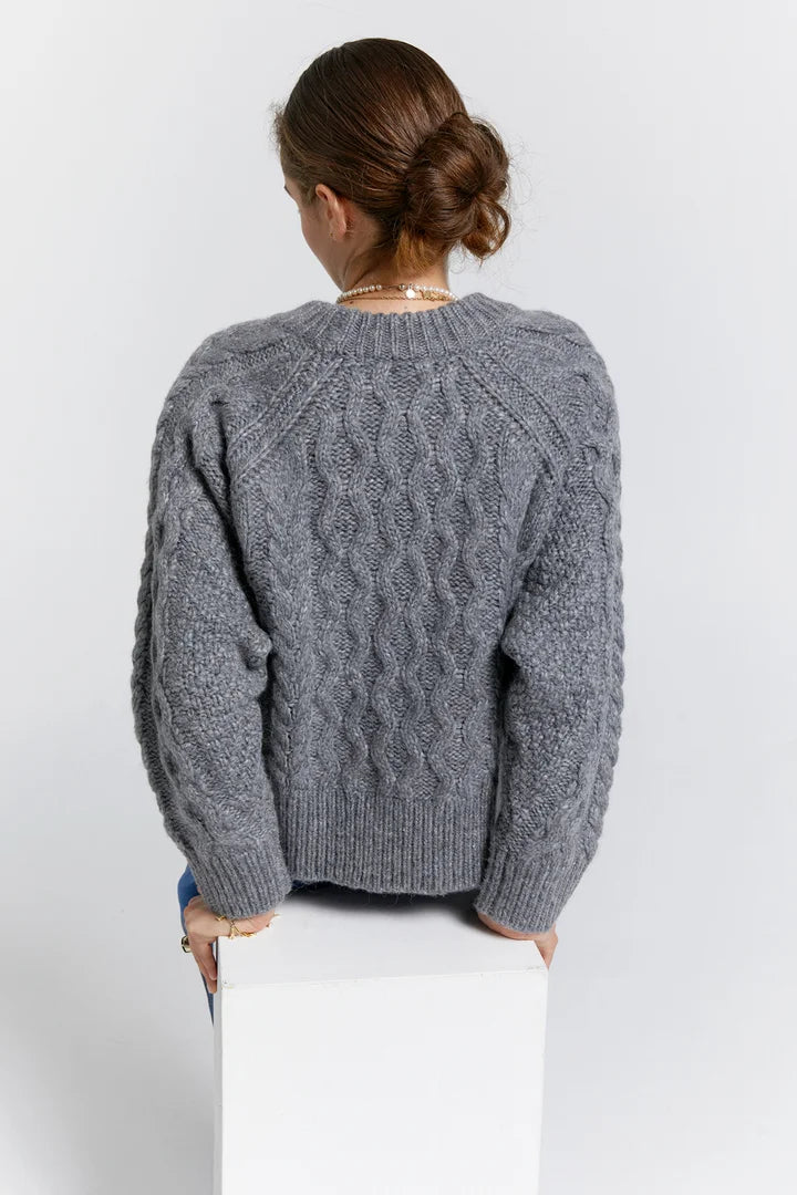 Cable Knit Cropped Sweater