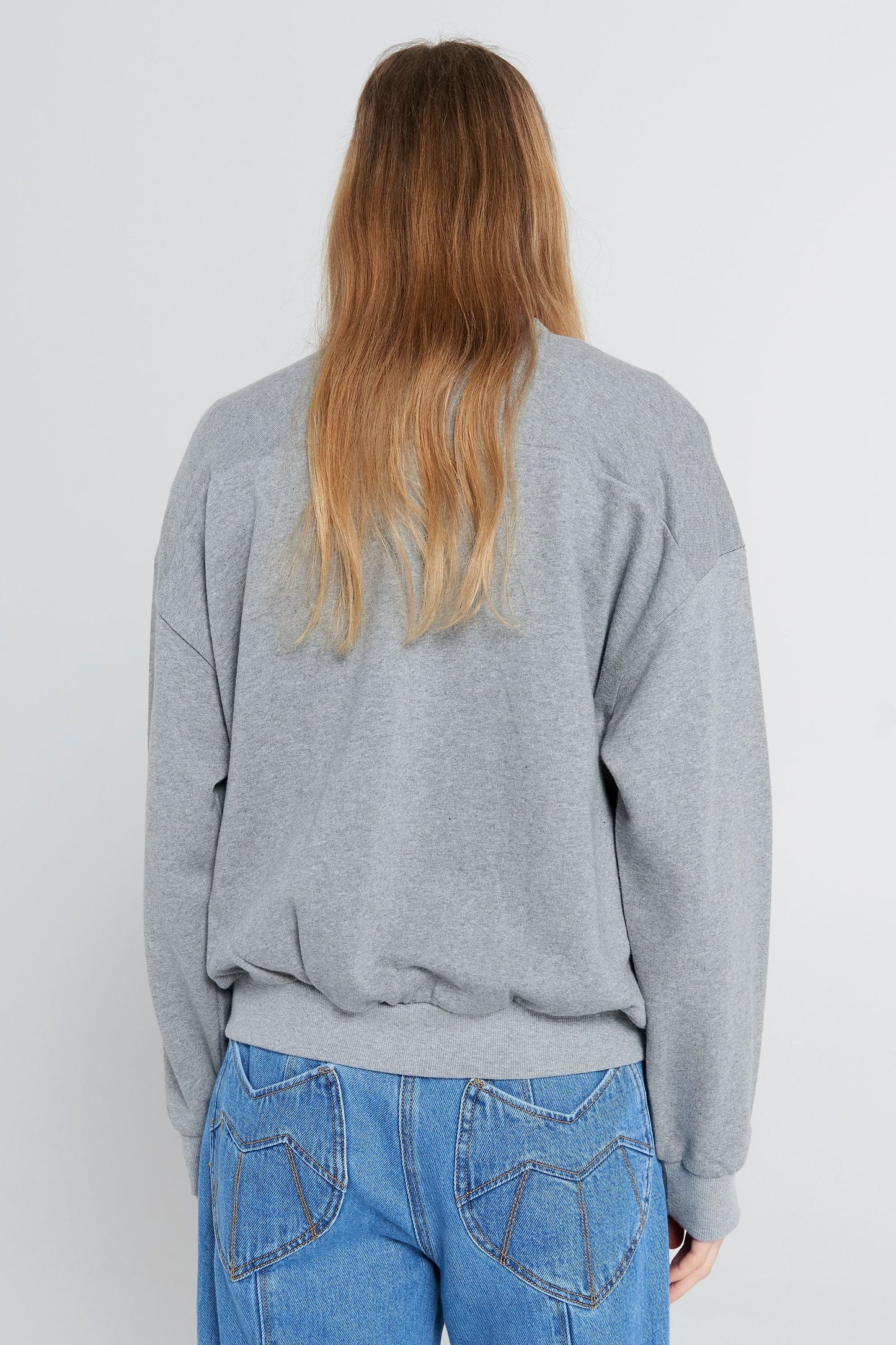 Runaway Girl Organic Cotton Crewneck Sweatshirt Grey Marle