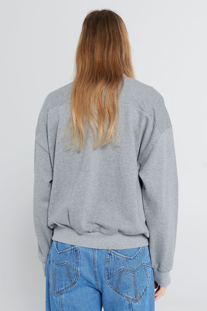 Runaway Girl Organic Cotton Crewneck Sweatshirt Grey Marle