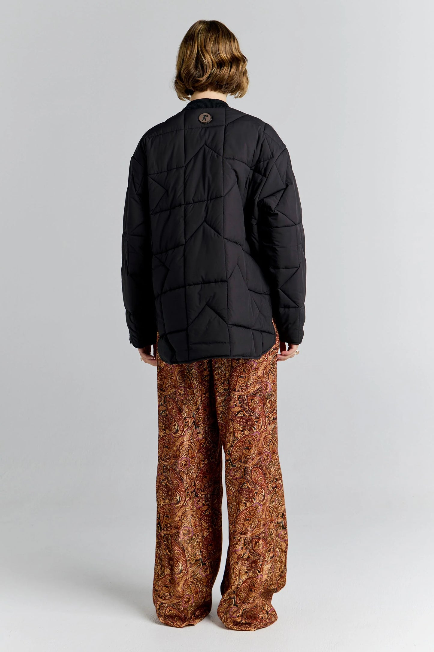 Quilted Monogram Jackets Black/Brown
