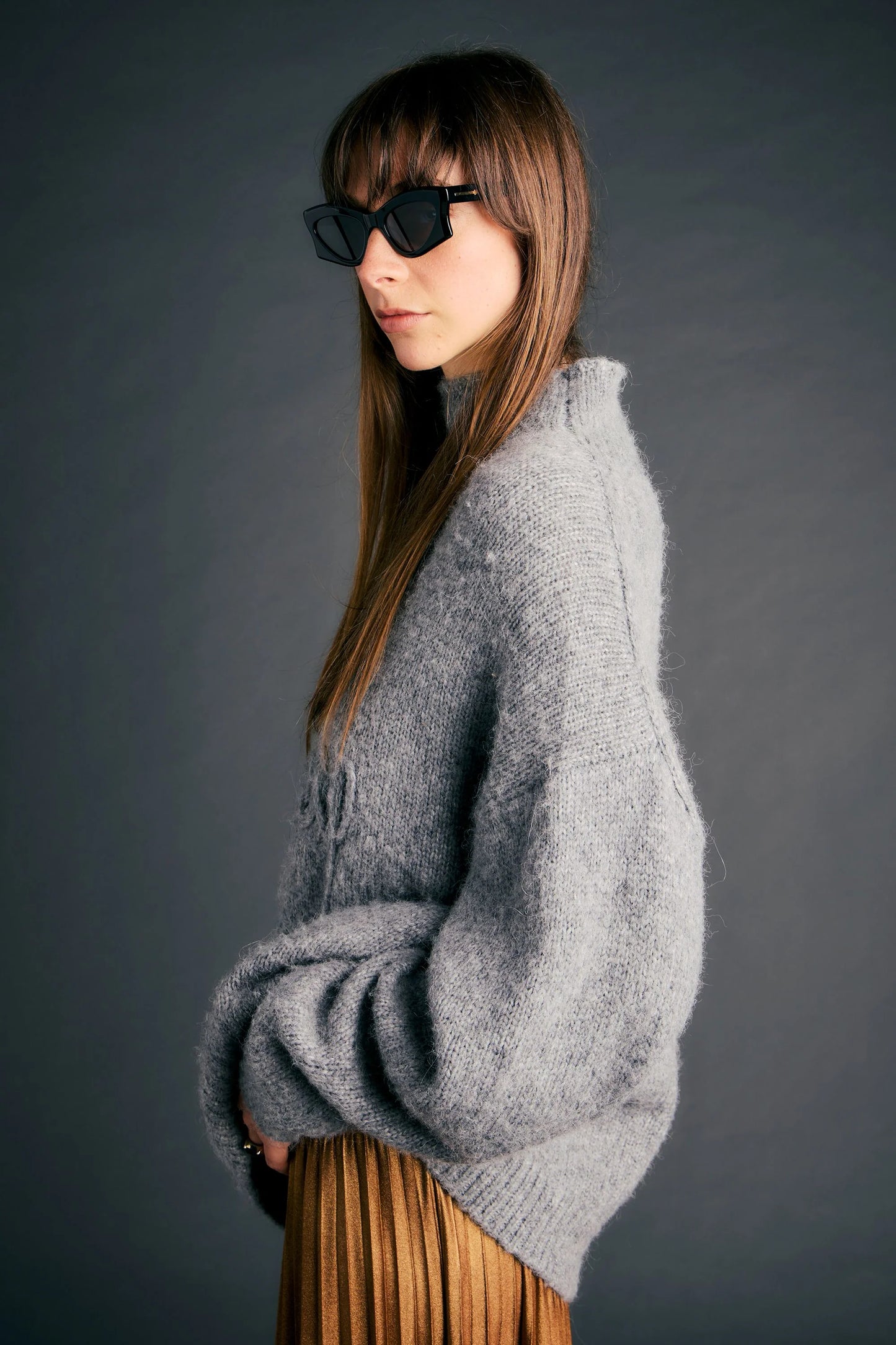 Runaway Rope Sweater Grey Marle