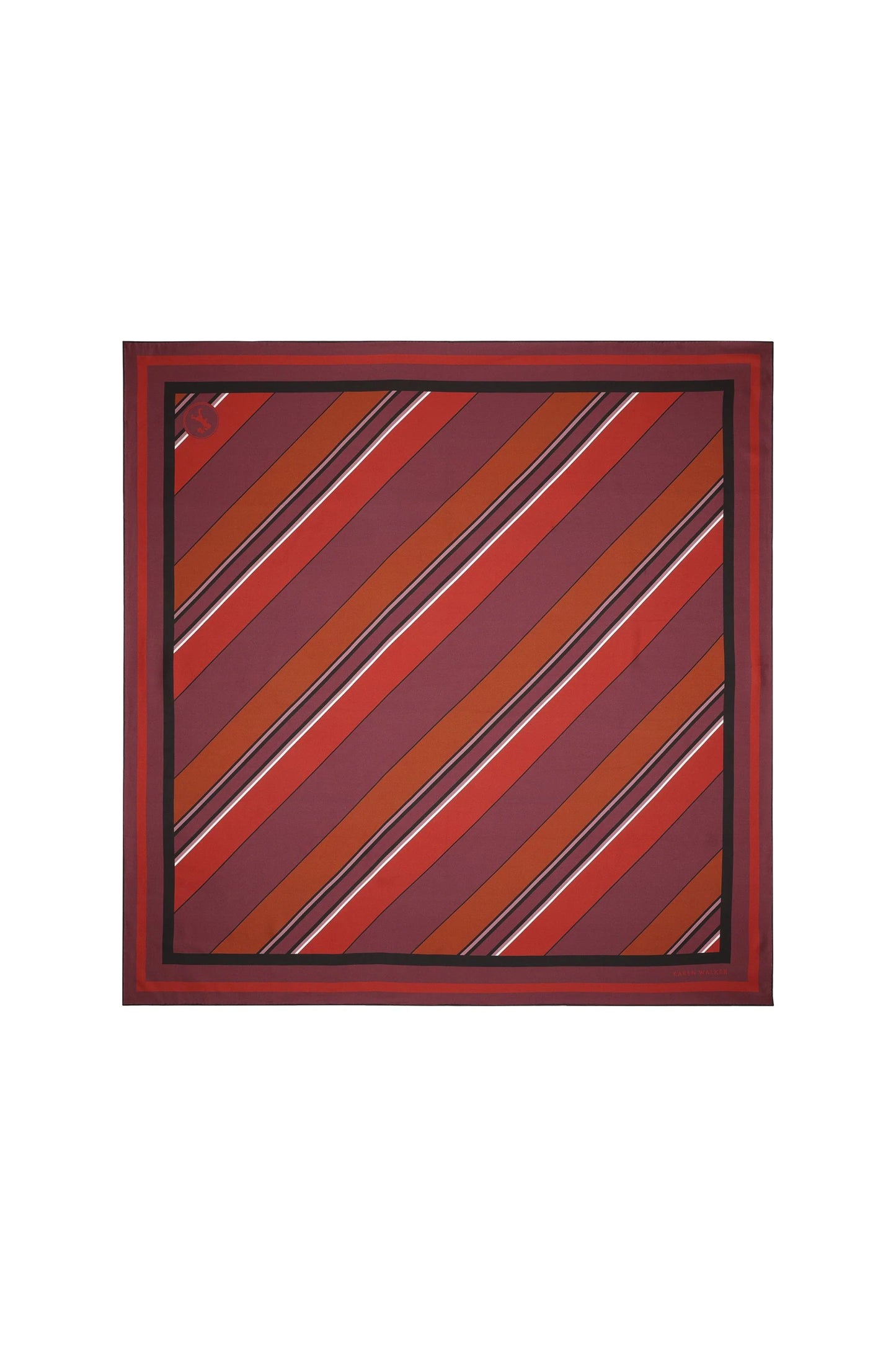 Stripe Classic Scarf Plum