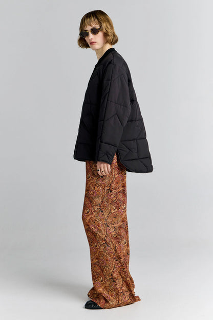 Quilted Monogram Jackets Black/Brown