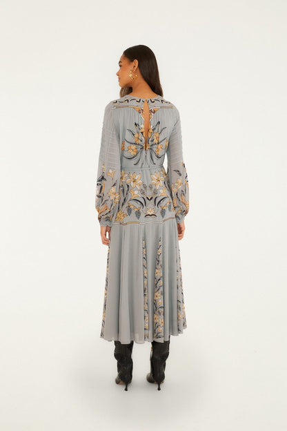 Stained Glass Beauty Long Sleeve Maxi Dress