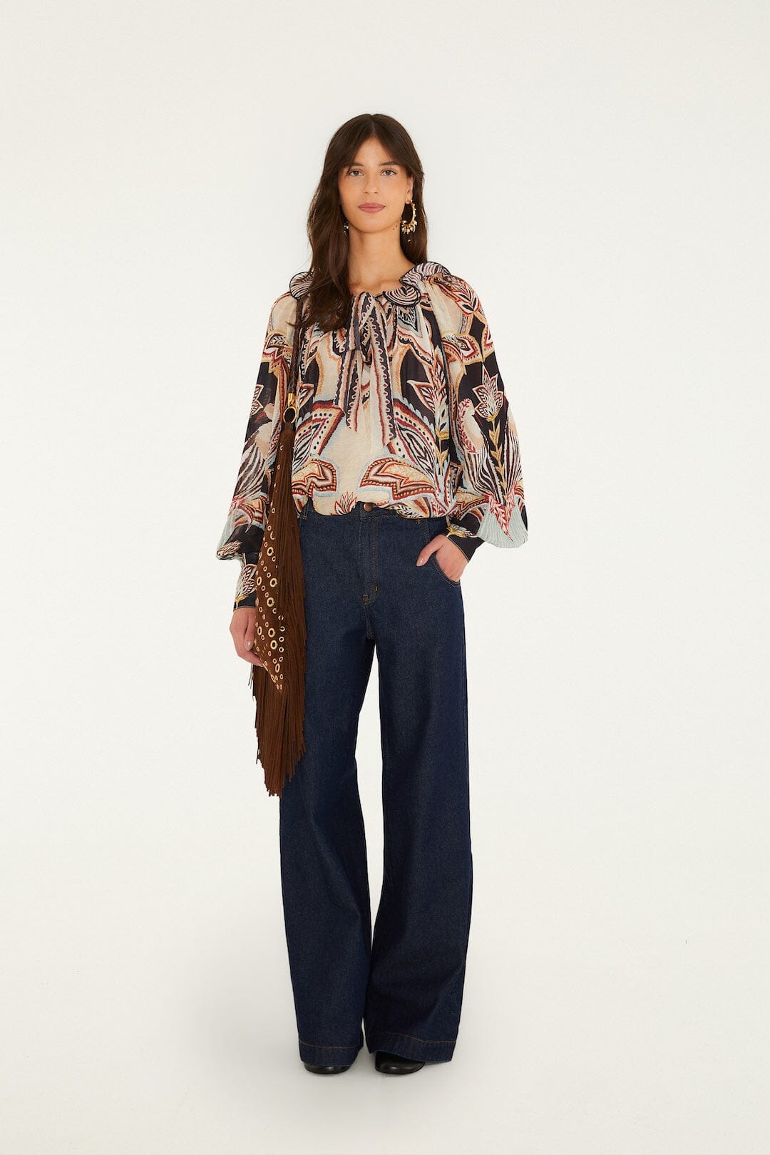 Tapestry Dream Ties Long Sleeve Blouse