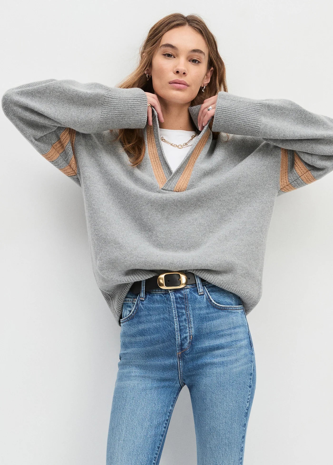 Skinny Jean Belt Black/Gold