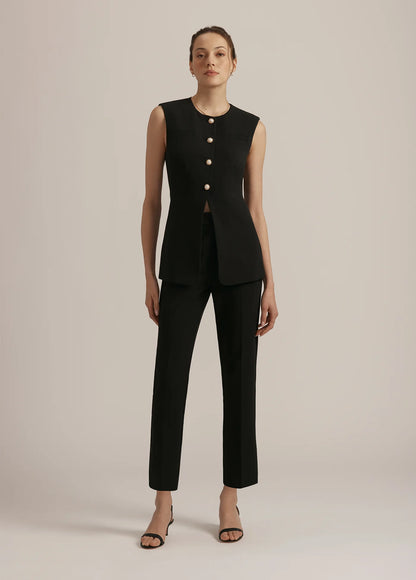 The Clocking In Top Black