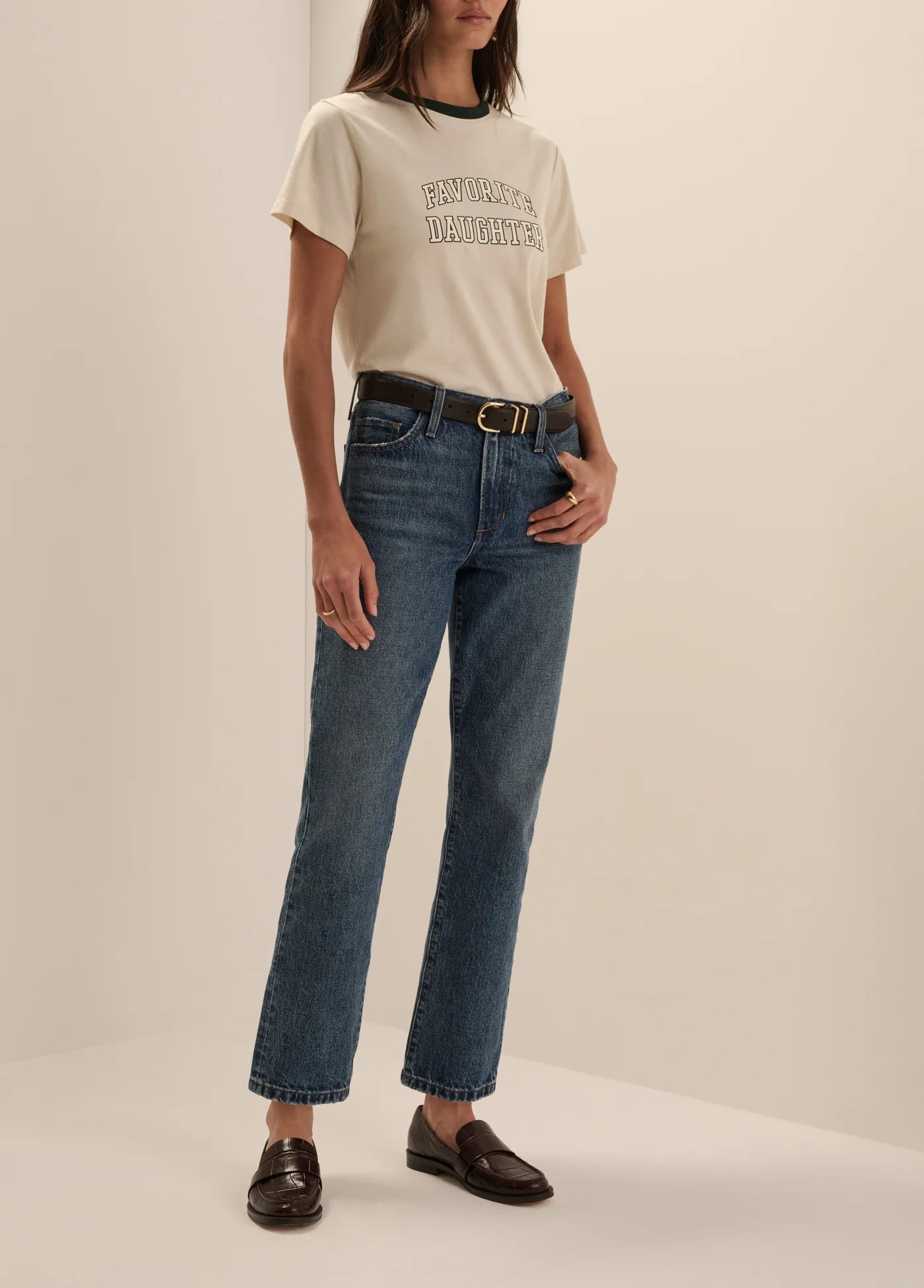 Collegiate Classic Tee Pumice /Forest