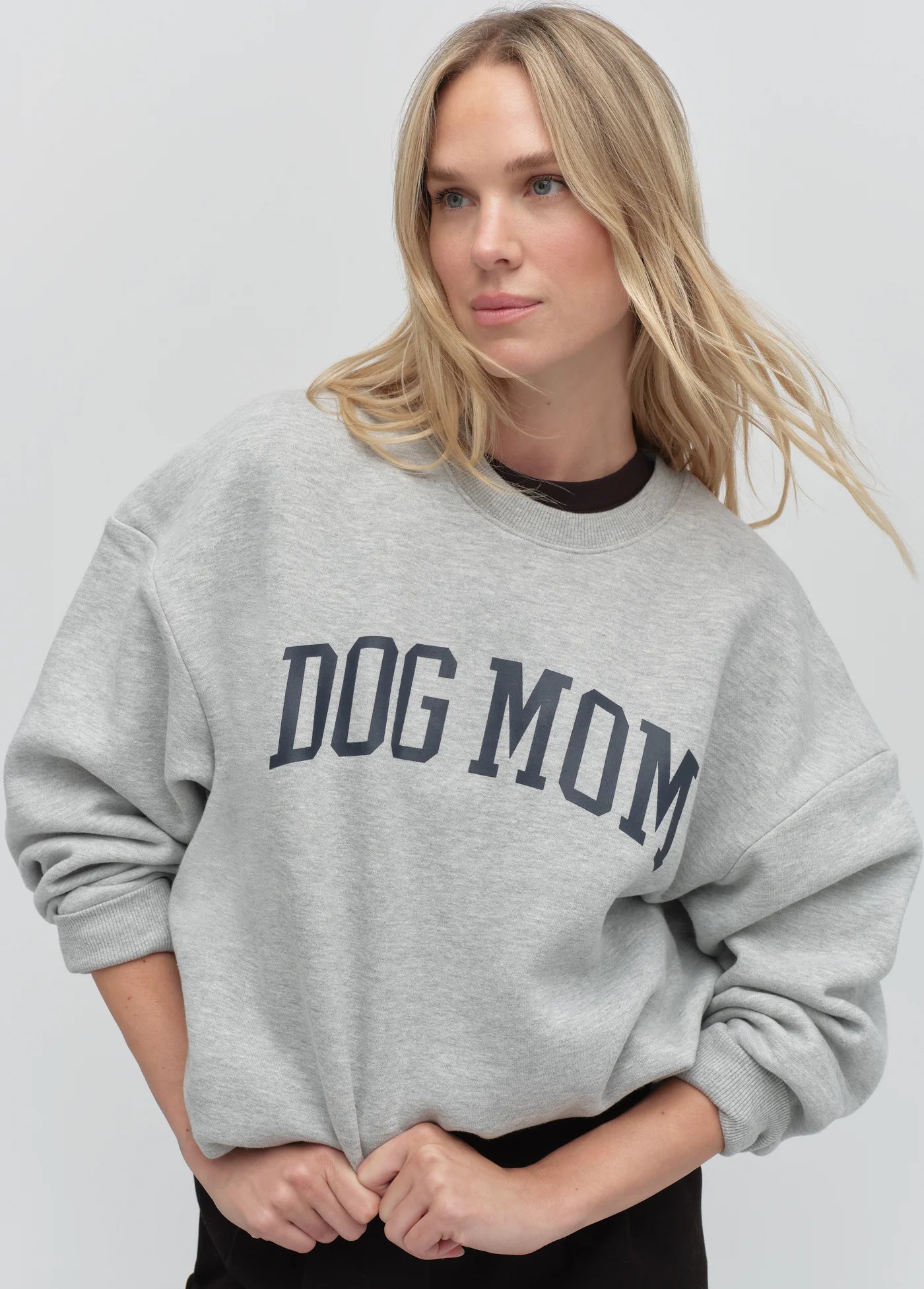 The Dog Mom Sweatshirt Heather Grey