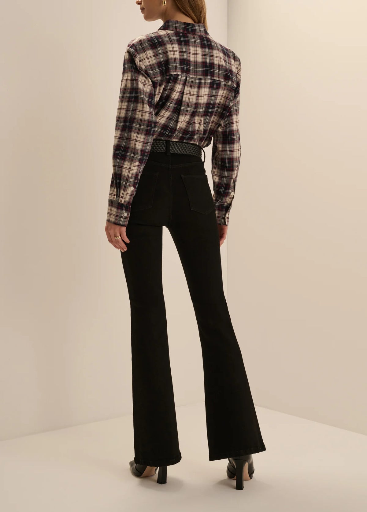 Boyfriend Shirt Cream Plaid