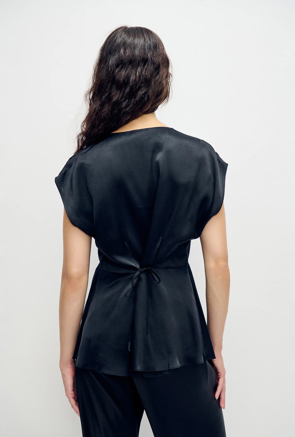 V-Neck Top Black