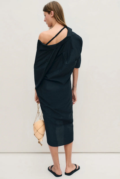 Boyfriend Shirt Dress Black