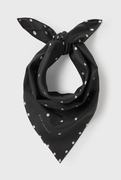 Cotton Silk Scarf Polka Dot