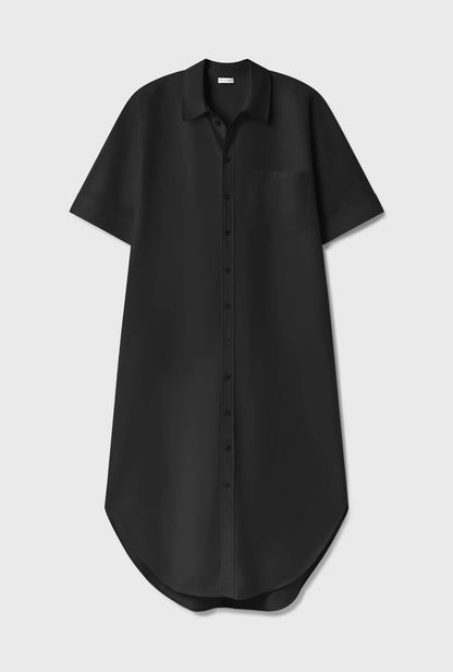 Boyfriend Shirt Dress Black