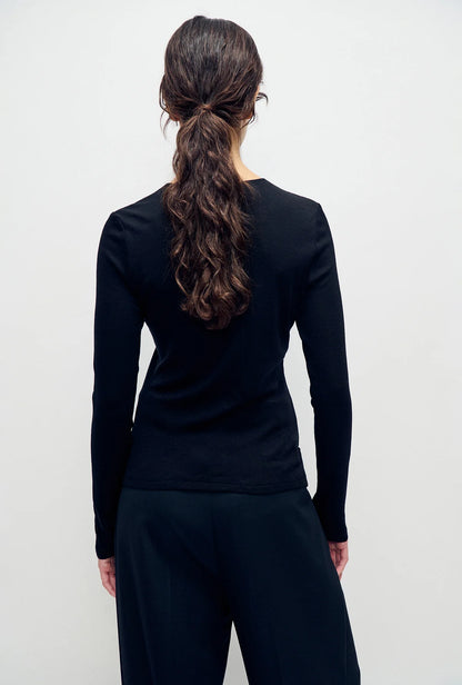 Merino Cardigan Black