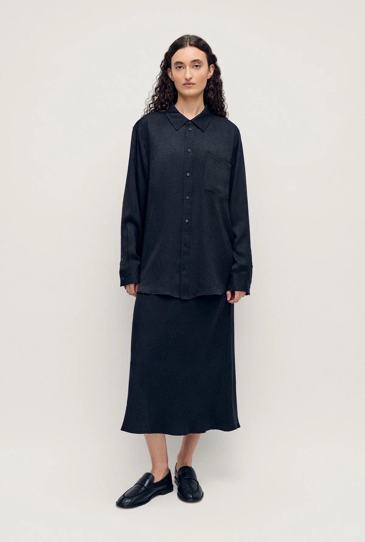Boyfriend Shirt Coral Jacquard