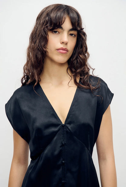 V-Neck Top Black
