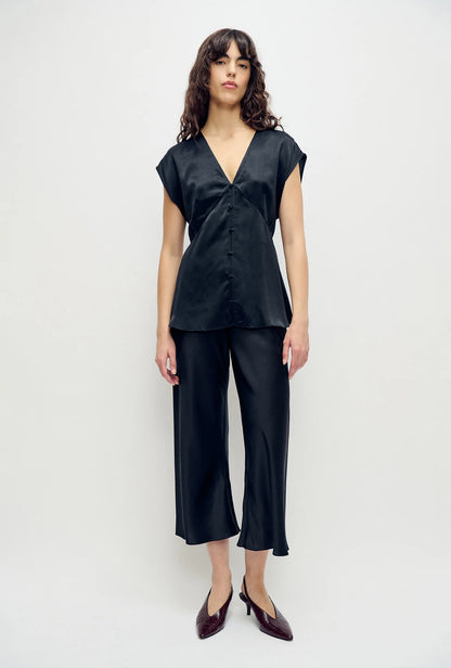 V-Neck Top Black