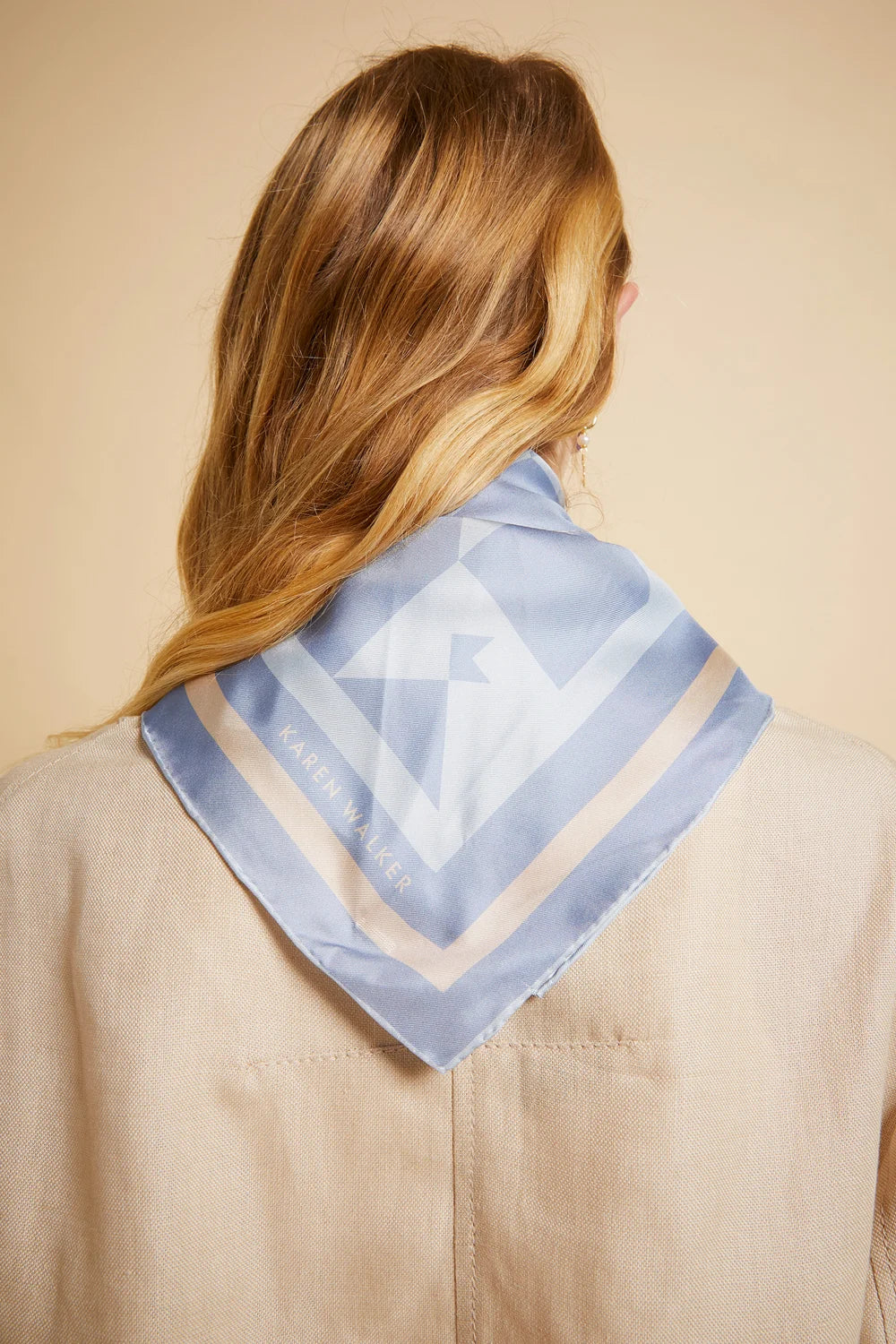 Monogram Classic Scarf Blue