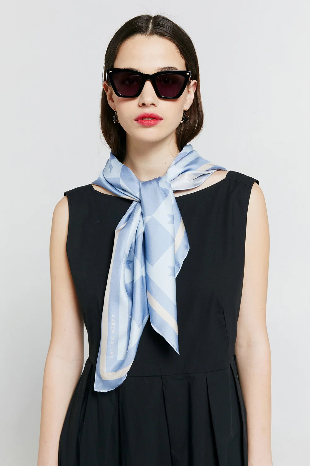 Monogram Classic Scarf Blue