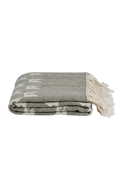 Monogram Turkish Towel - Olive