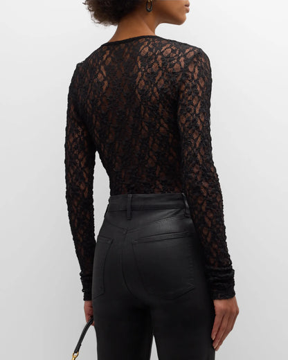 Mesh Lace Crewneck