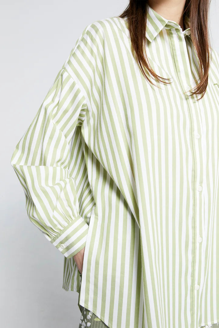 Oversized Walker Shirt - Apple Stripe