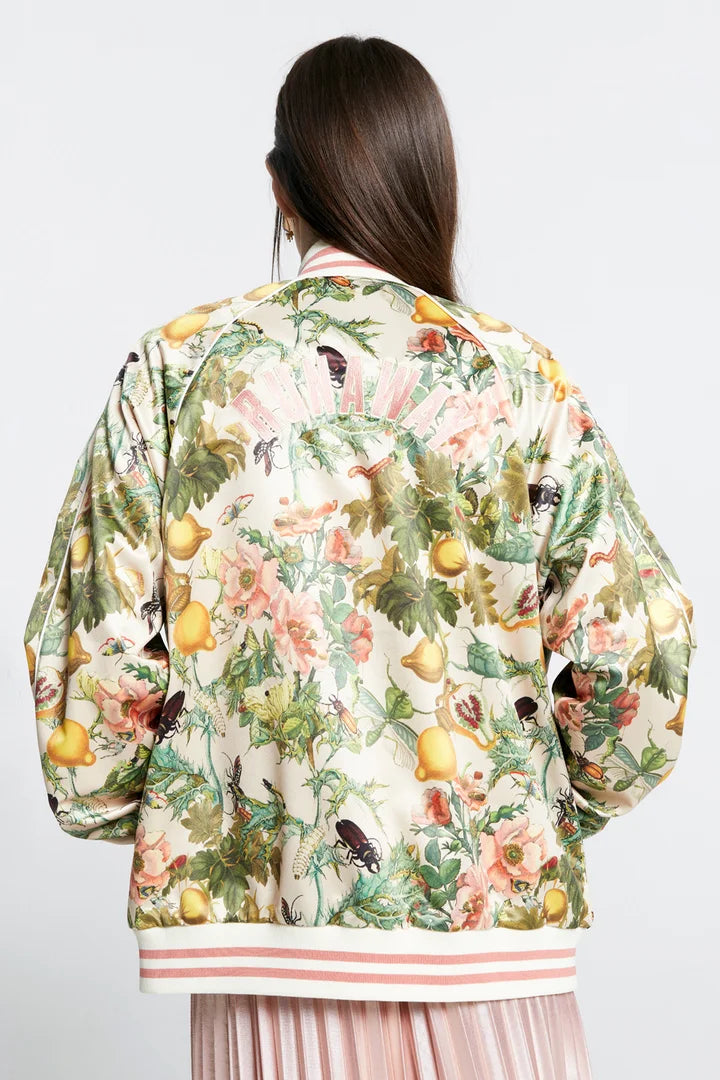 Runaway Bomber Jacket - Insects & Fruit Satin