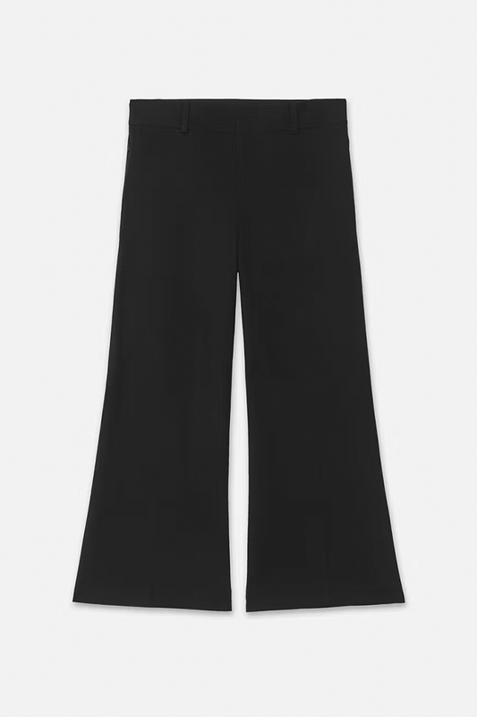 Le Crop Palazzo Trouser Noir