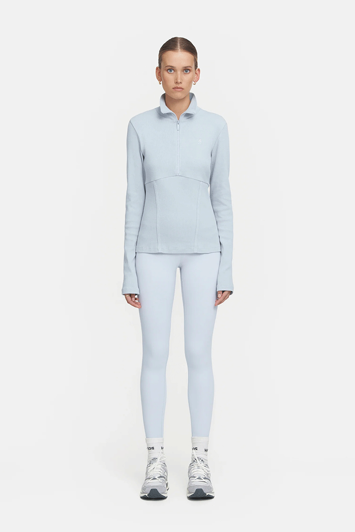 V&W Rib Longsleeve - Mist Blue