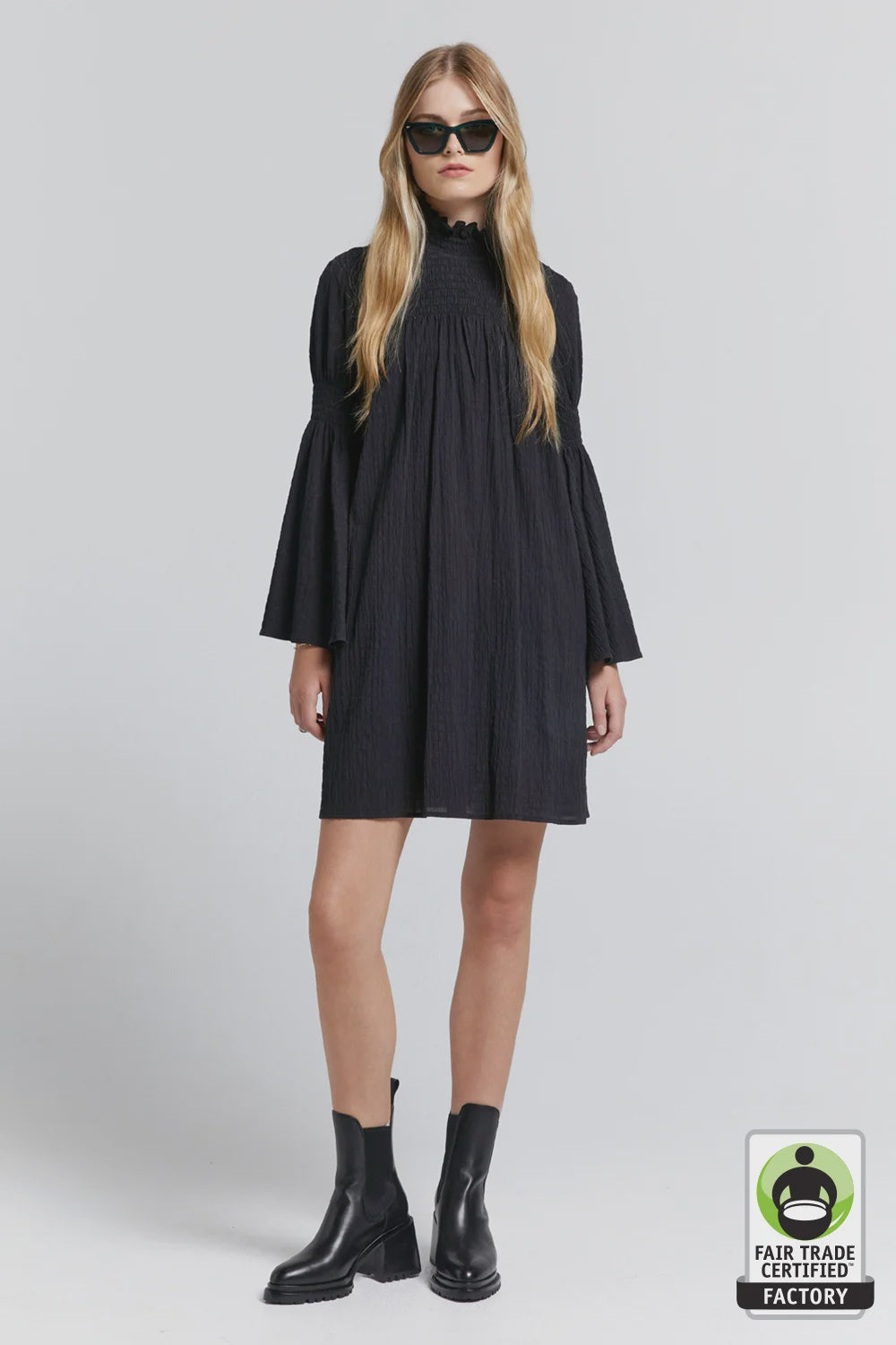 Suki Organic Cotton Dress - Black