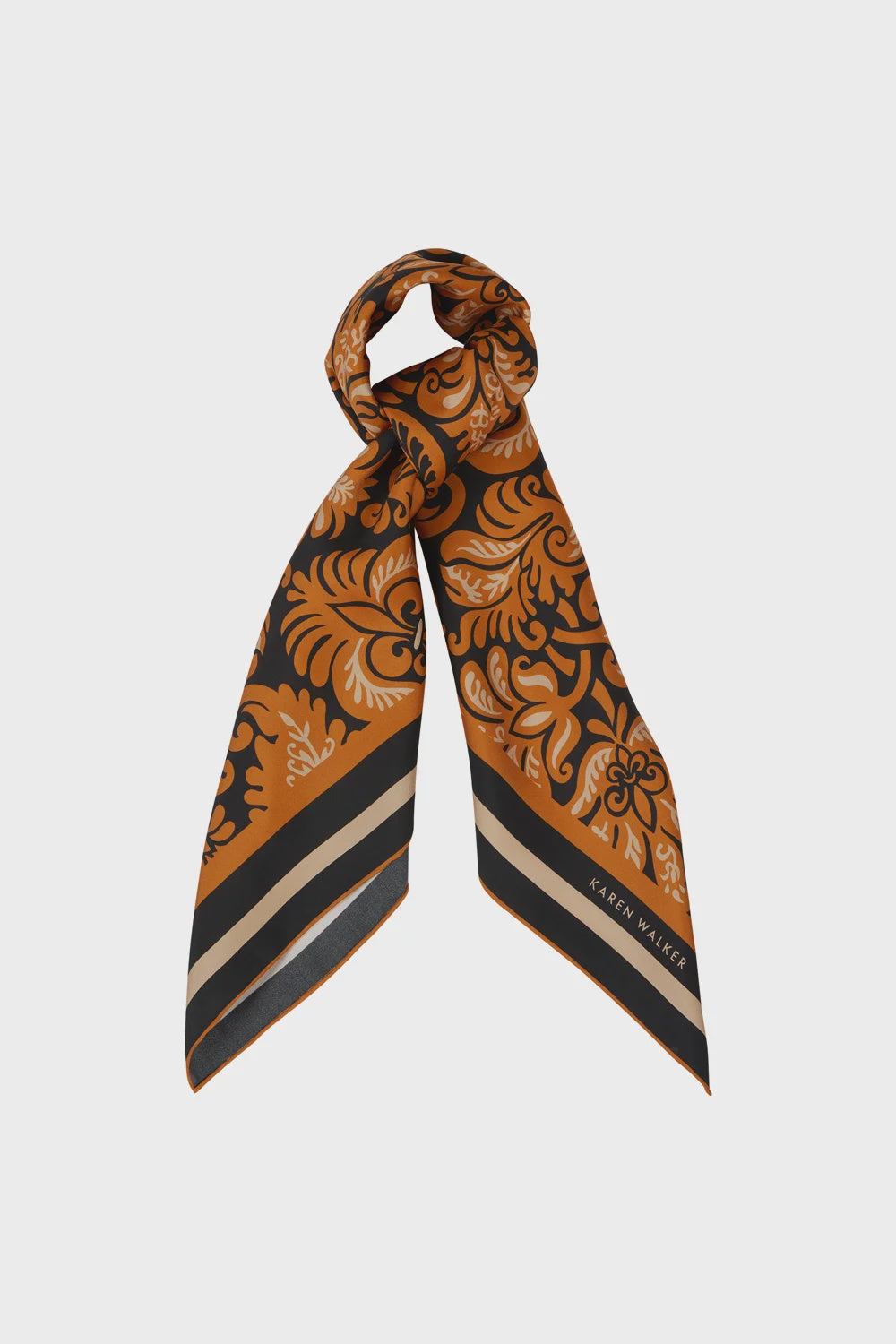 Tapestry Floral Classic Scarf - Twill Tobacco Multi